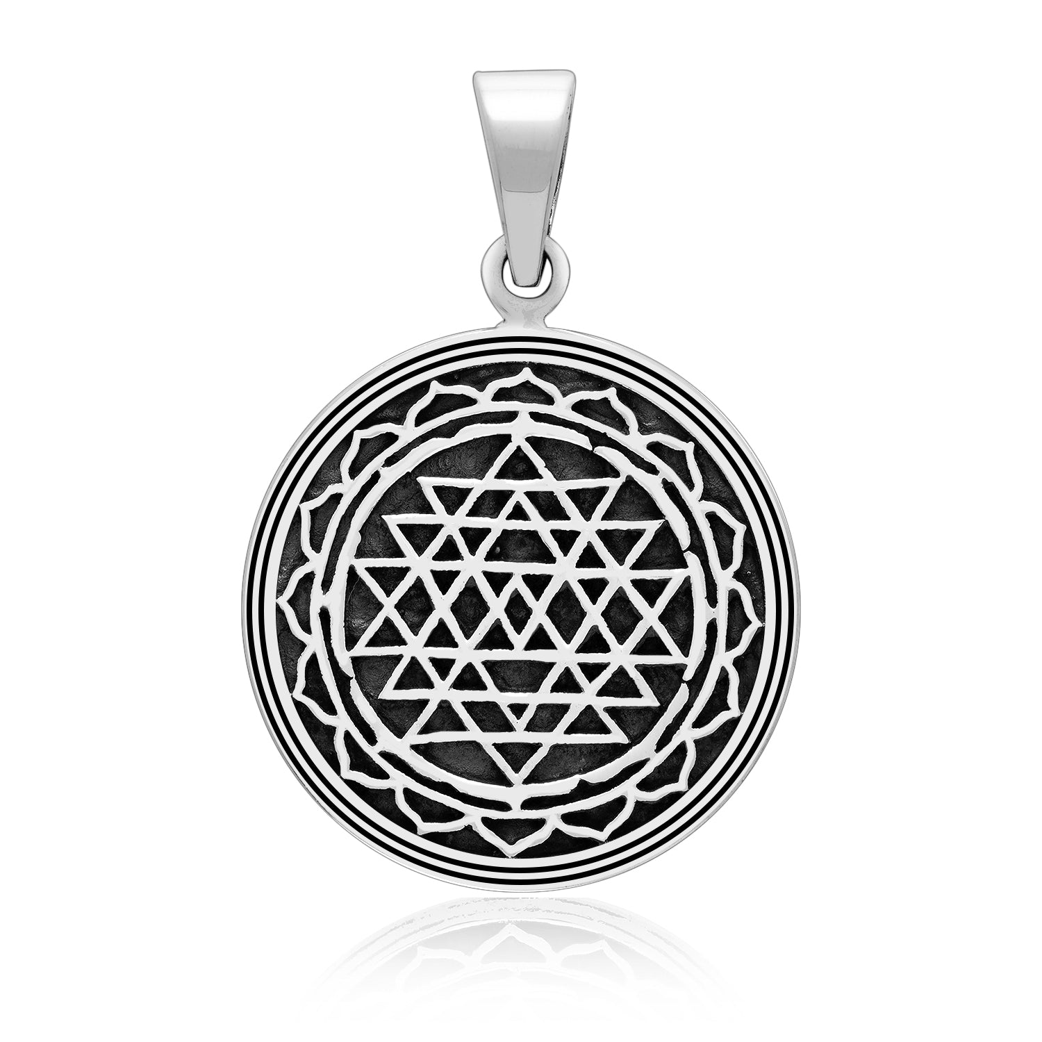 Sri Yantra Pendant (sterling silver) – Inspire Me Online