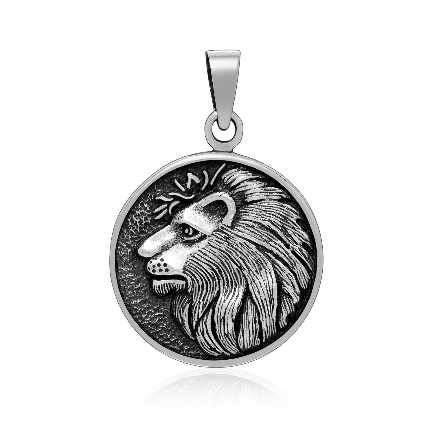 925 Sterling Silver Rastafarian Lion Pendant