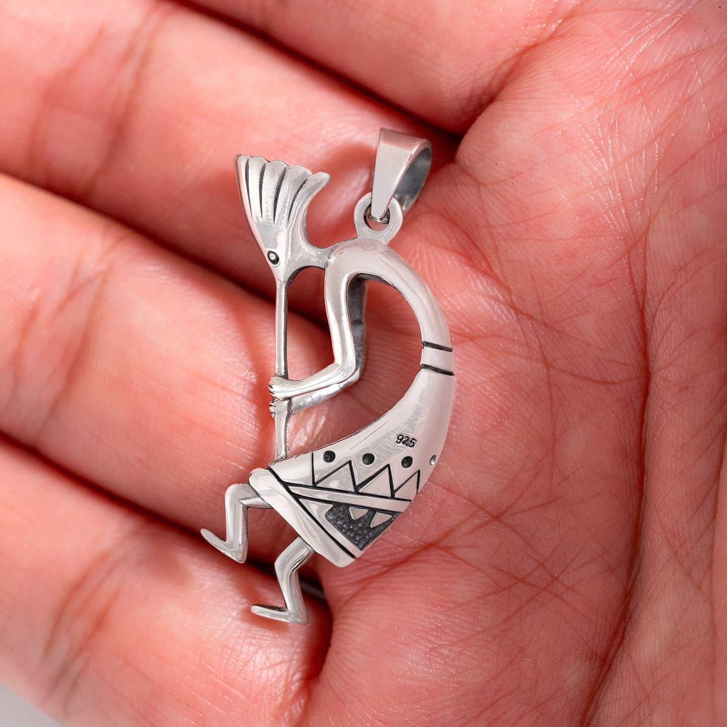 Sterling Silver Kokopelli Deity Pendant