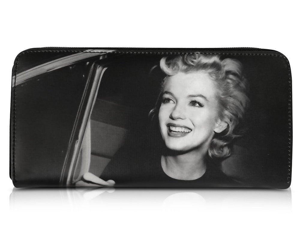 Marilyn Monroe Hand Purse. This small, black beaded hand purse