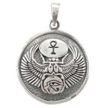 925 Sterling Silver Egyptian Eye of Horus Udjat Egypt Ankh Scarab Char ...